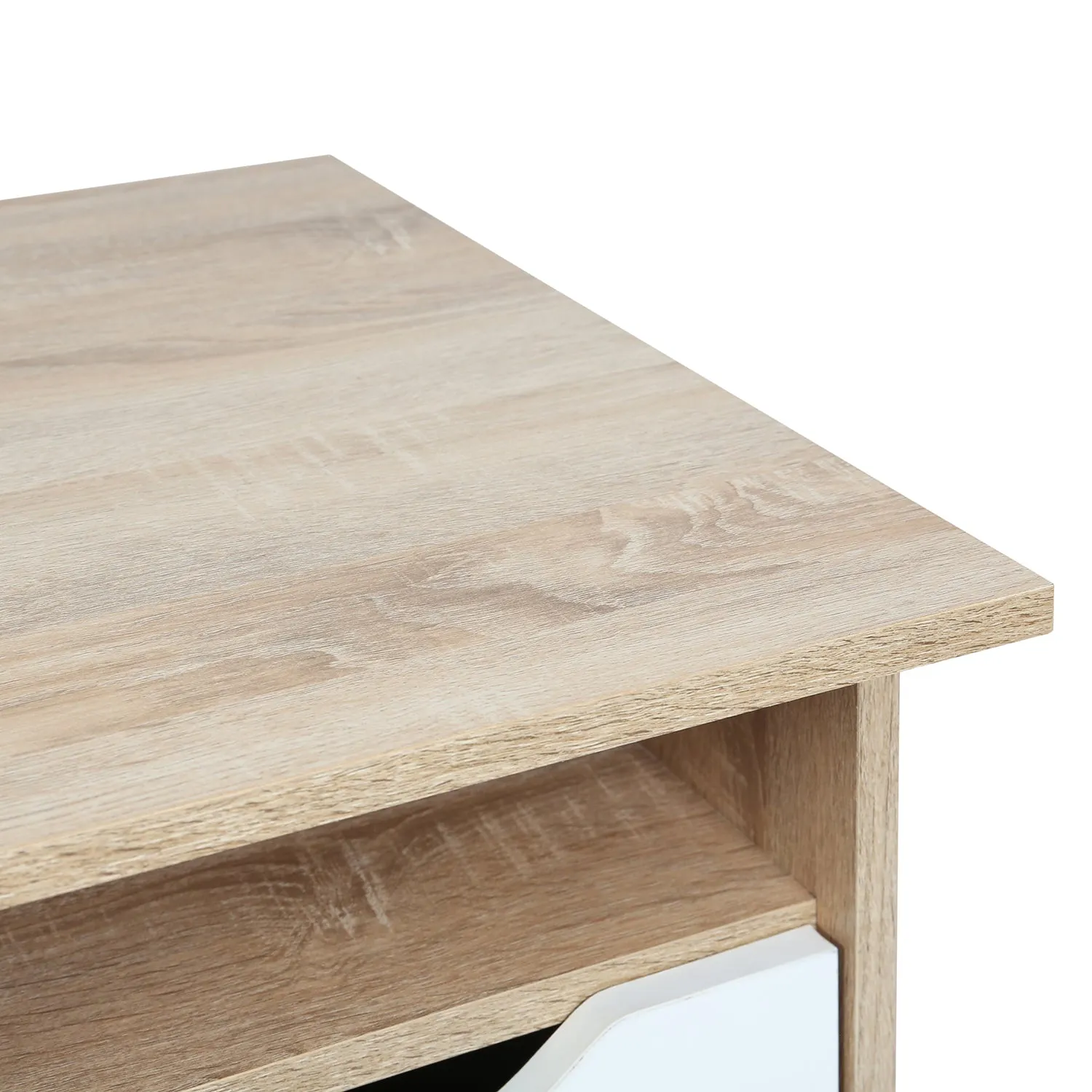 Beech Wood Computer Desk With Storage Drawers- Model Baal