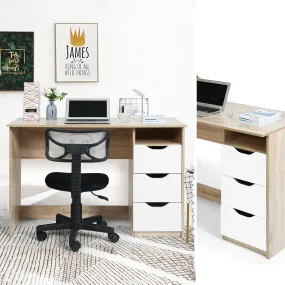 Beech Wood Computer Desk With Storage Drawers- Model Baal