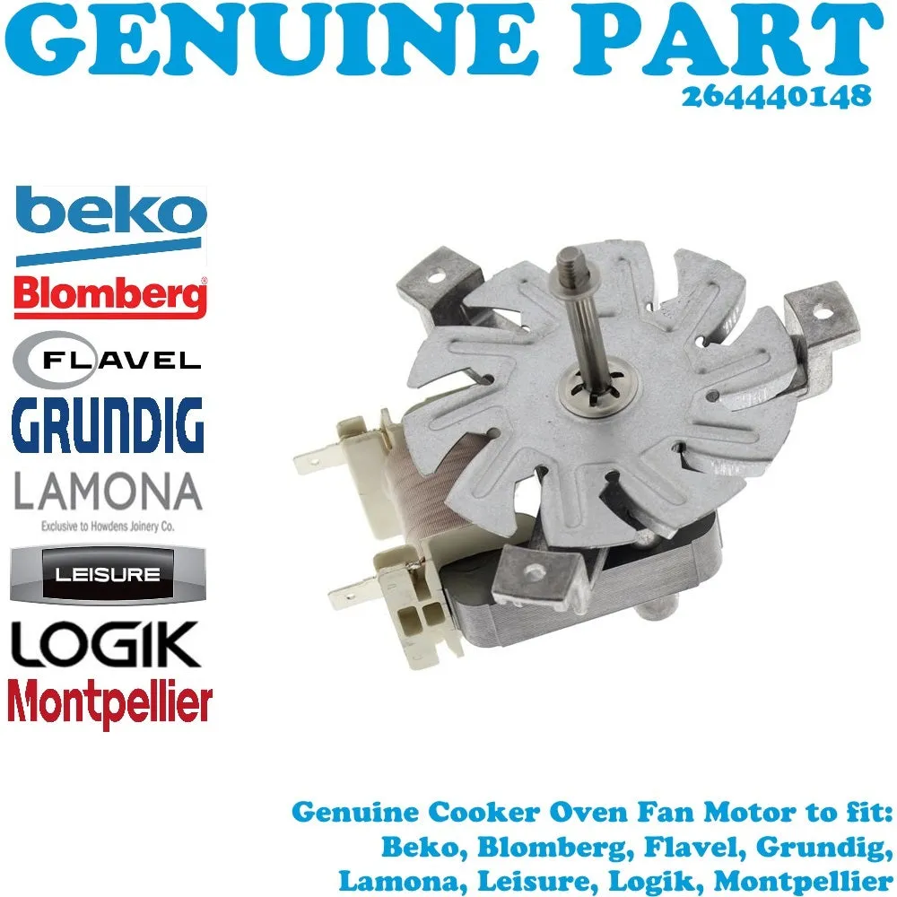 Beko Blomberg Lamona Montpellier Cooker Oven Fan Motor