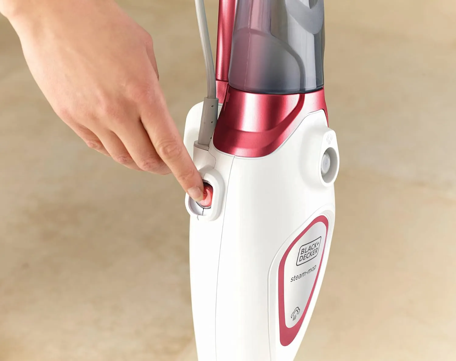 Black   Decker, Steam-Mop With 3 Accessories, 1600W, BDS1616R-Q