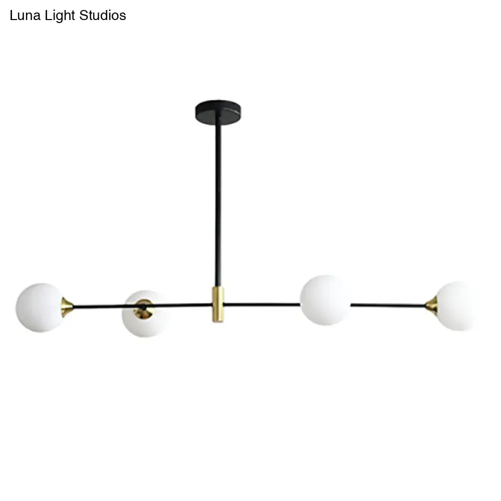 Black Metal Island Pendant Lighting with Modern Minimalist Design for Dining Table"