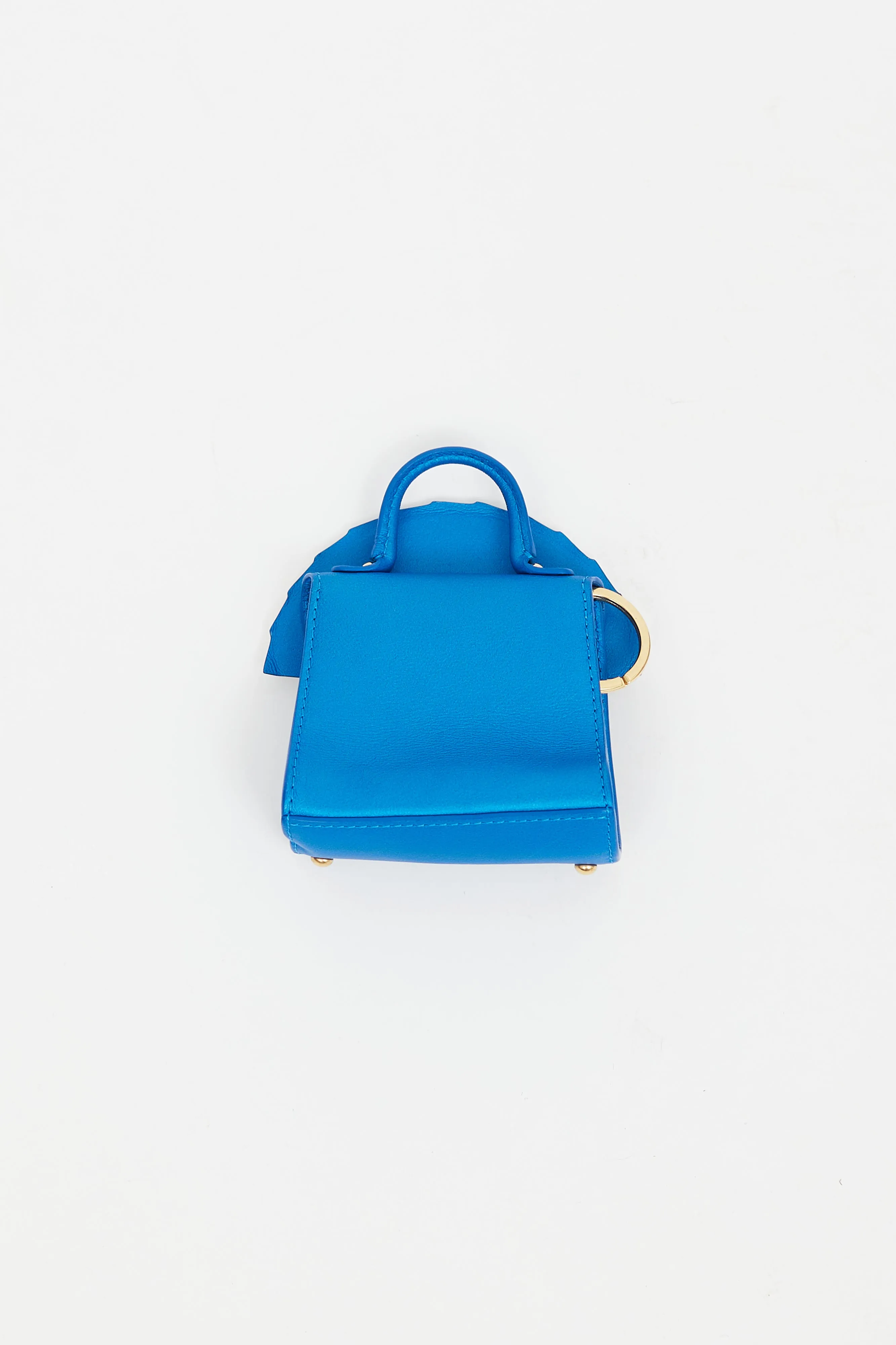 Blue Leather Brilliant QiPao Mini Bag Keychain