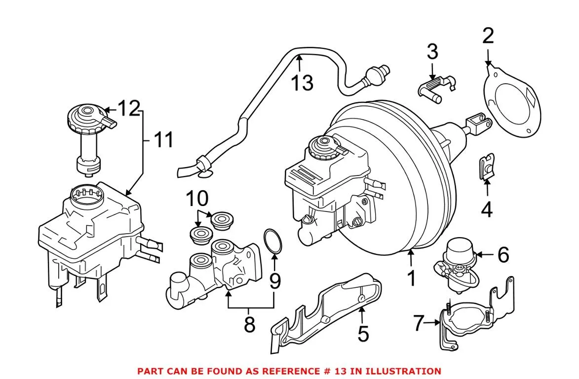 BMW Brake Vacuum Hose – Rear 11667560242