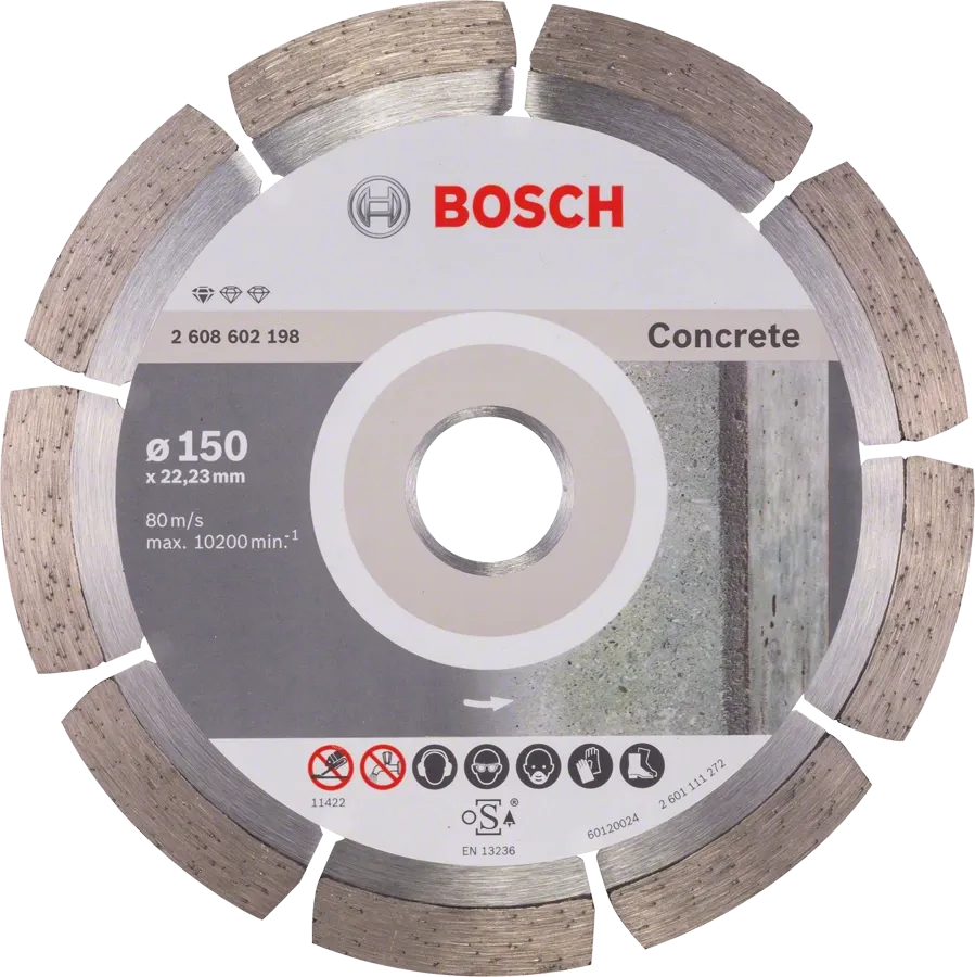 Bosch Professional | Cutting Disc Std for Concrete 150X22,23X2,0mm Segmented