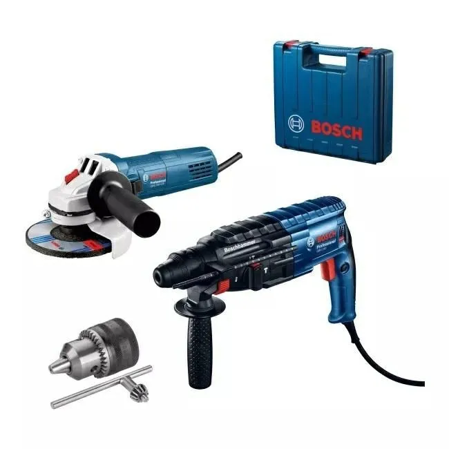 Bosch Rotary Hammer Drill With Forging Option Gbh 240   Angle Grinder Gws 750-125 S