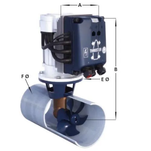 BOW PRO Fully Proportional Brushless Thruster 36kgf, 48V, Tunnel Dia: 125mm