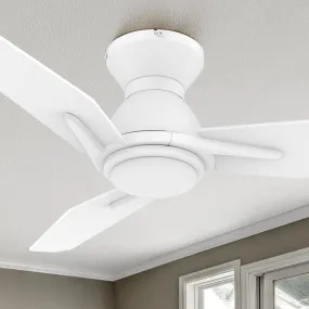 Brooks Flush Mount Smart Ceiling Fan with LED Light Outdoor/Indoor 48"