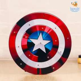 Captain America Shield Wooden LED Lamp