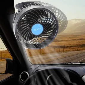 Car Fan 12V, 6" Electric Car Cooling Fan with 360 Degree Adjustable Head