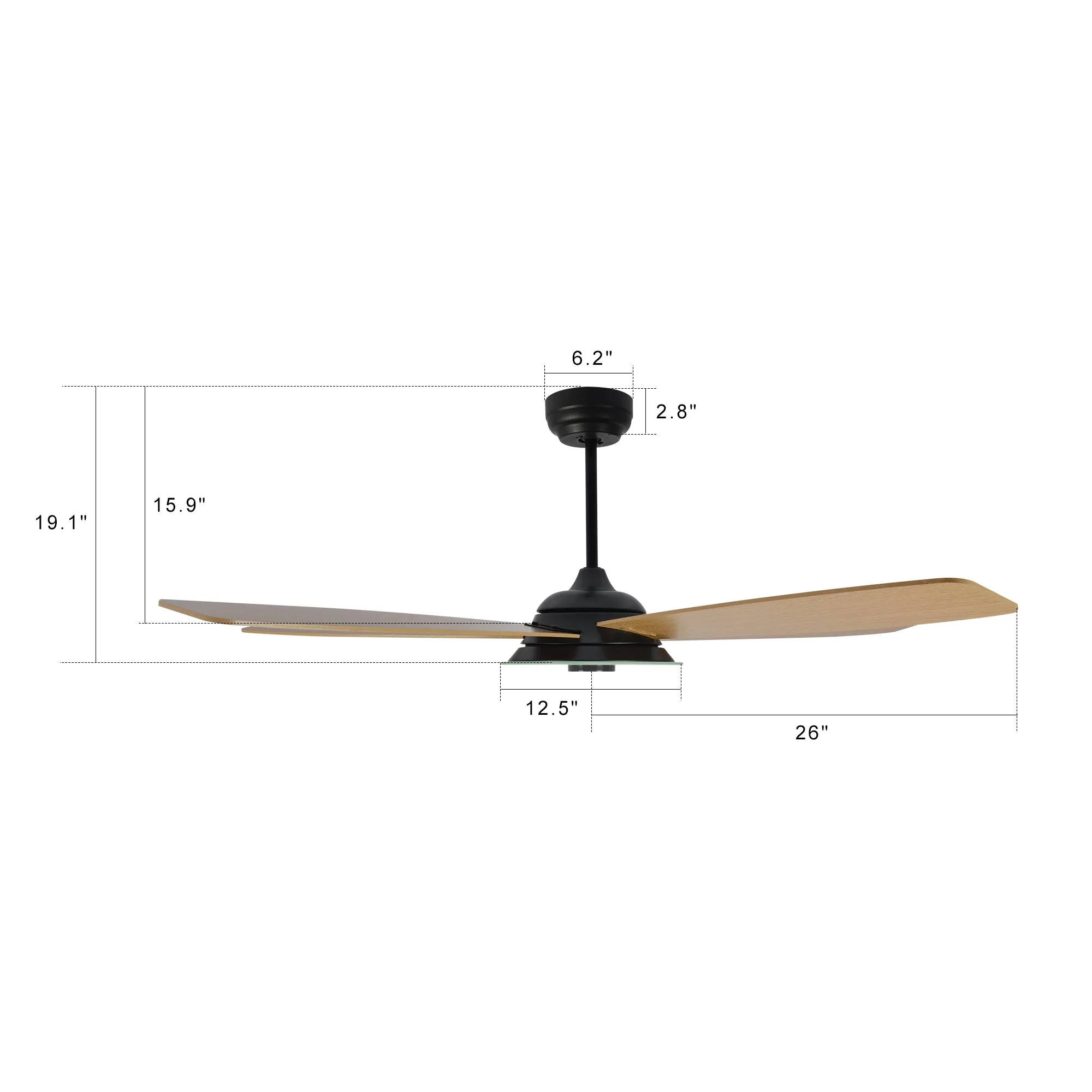 Carro Striker Smart Ceiling Fan with LED Light and Remote Outdoor/Indoor 52"