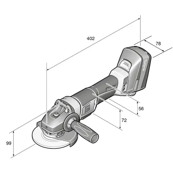 CCG 18-125 BLPD SELECT Cordless 5 in. Angle Grinder 18V