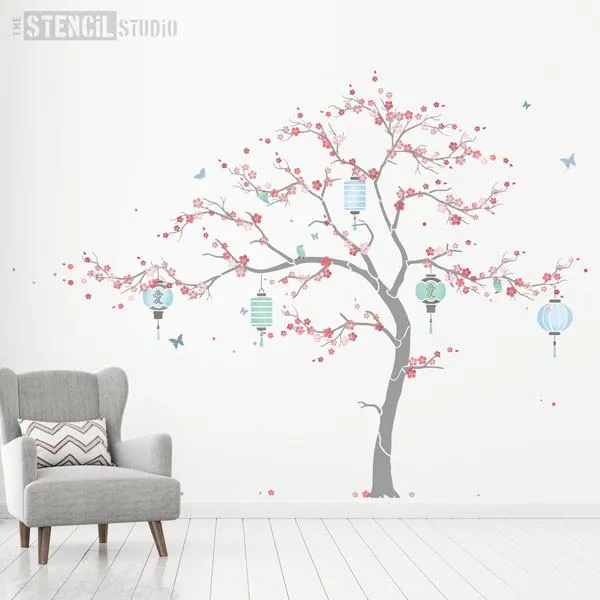 Cherry Blossom Tree Stencil Pack