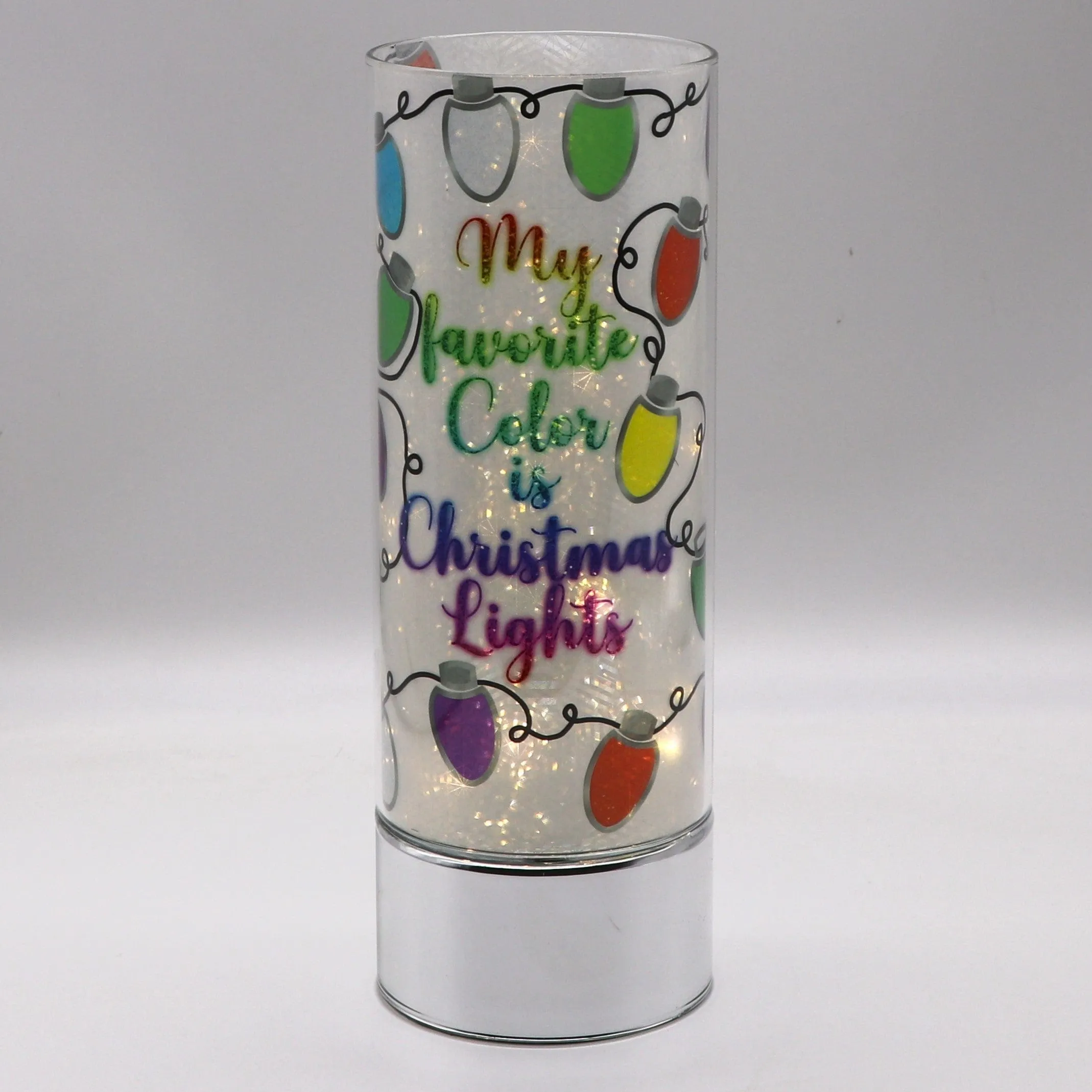 Christmas Lights Insert and Sparkle Glass® Accent Light