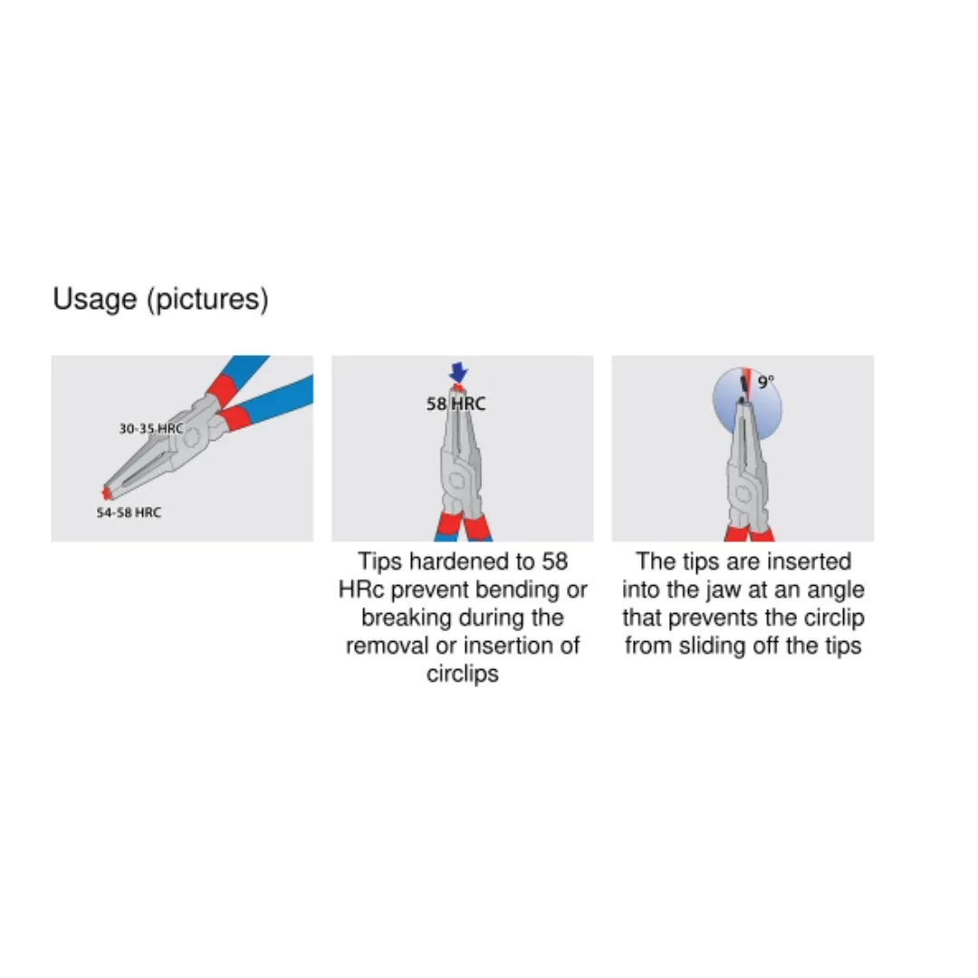 Circlip Internal Lock Rings Pliers - Bent - 538PLUS/1DP