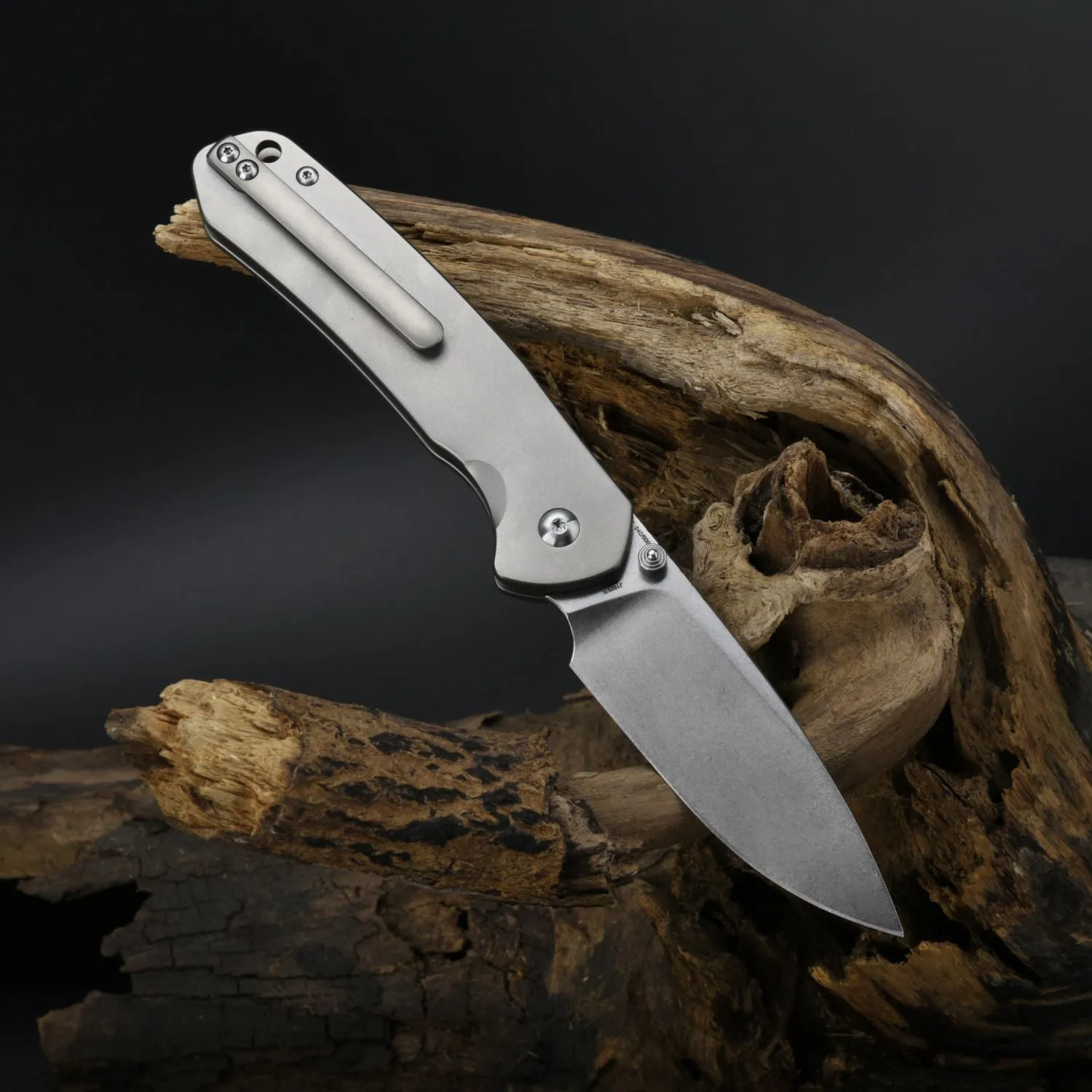 CJRB Pyrite J1925T-GCF CPM S90v Blade Titanium Handle Folding Knives(Limited Edition)