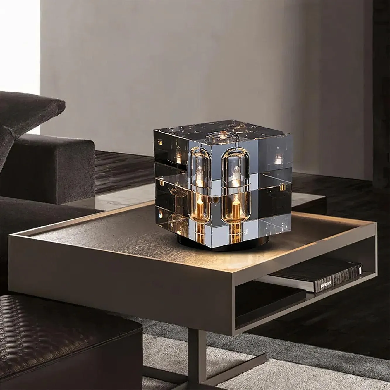 Crystal Cube Table Lamp