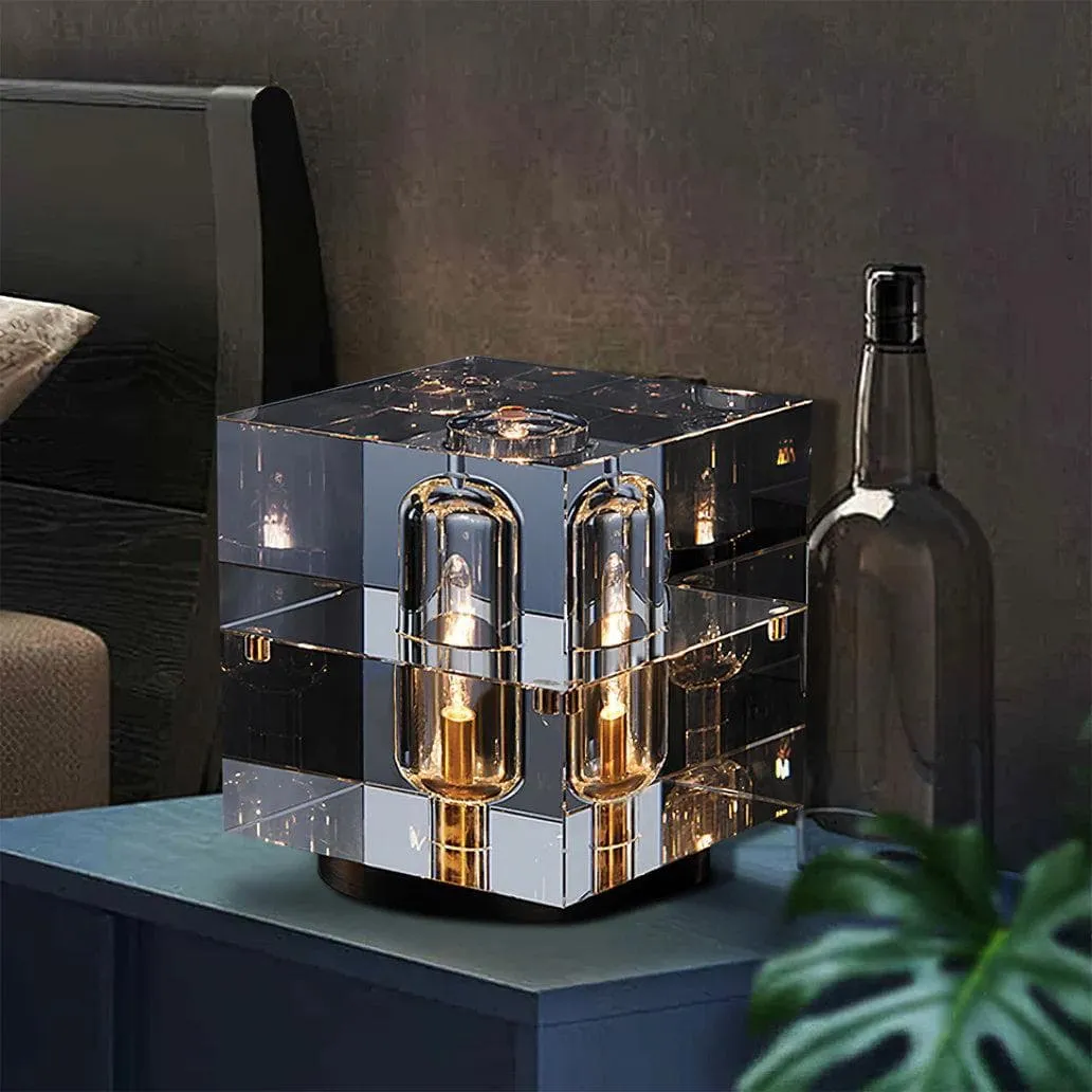 Crystal Cube Table Lamp