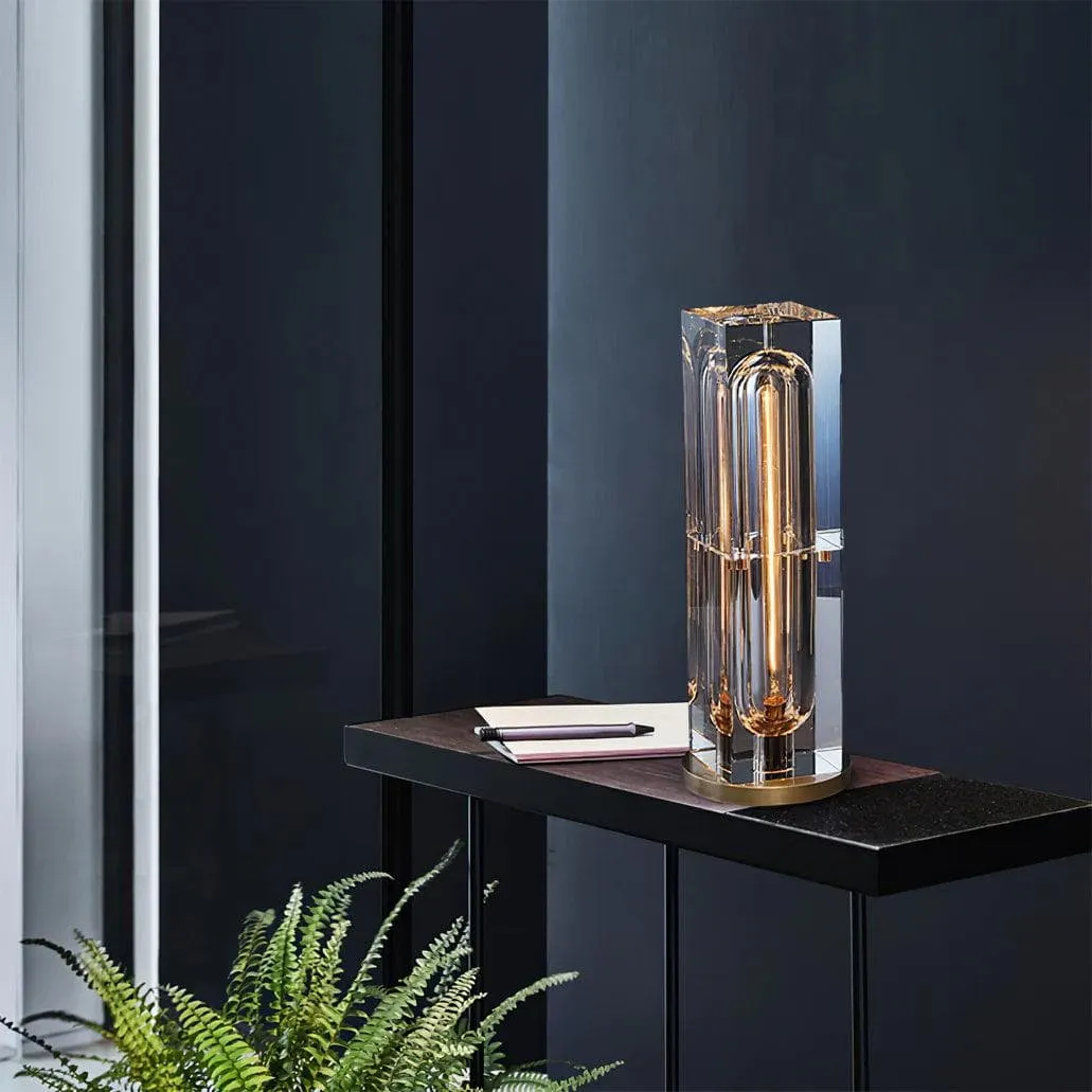 Crystal Cube Table Lamp