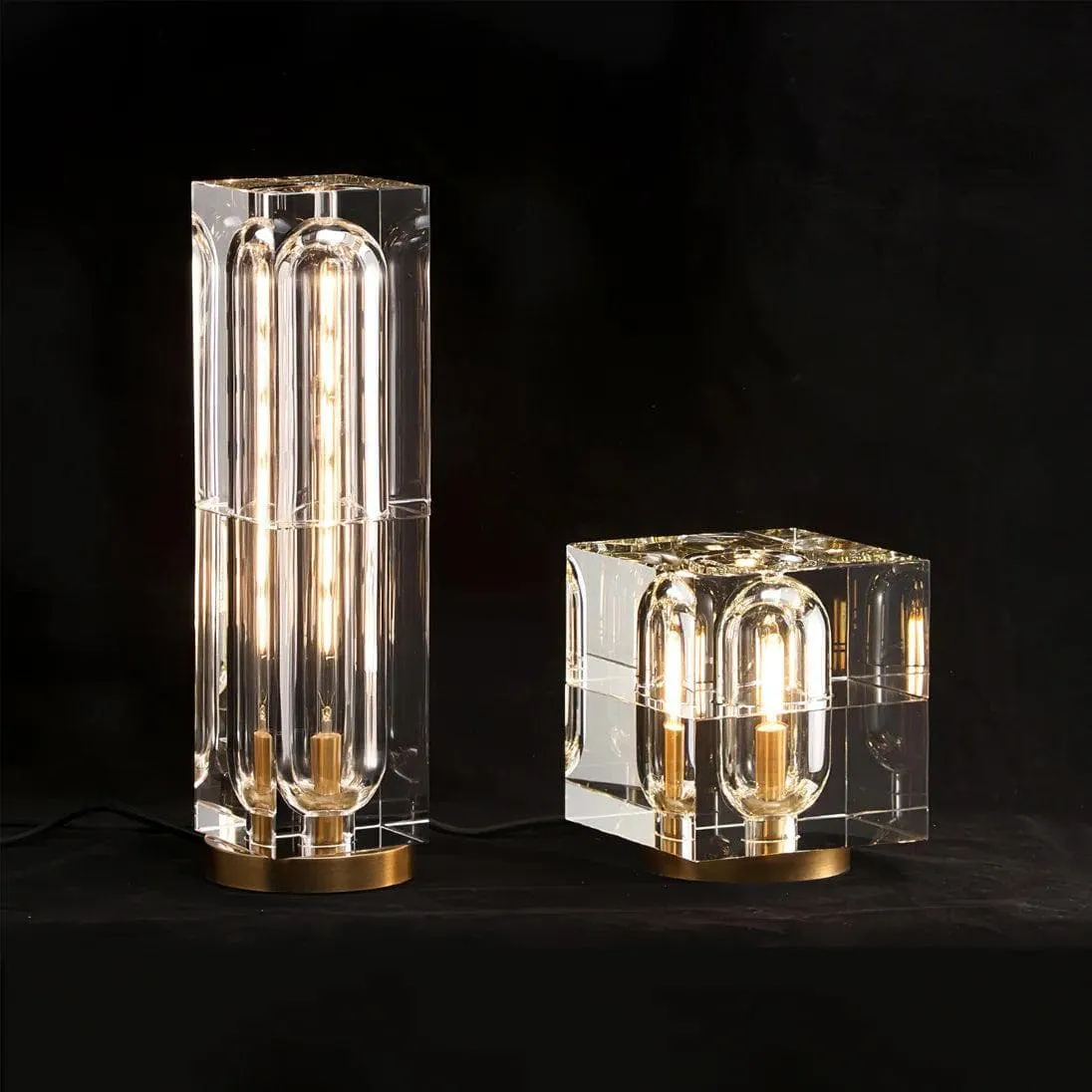 Crystal Cube Table Lamp