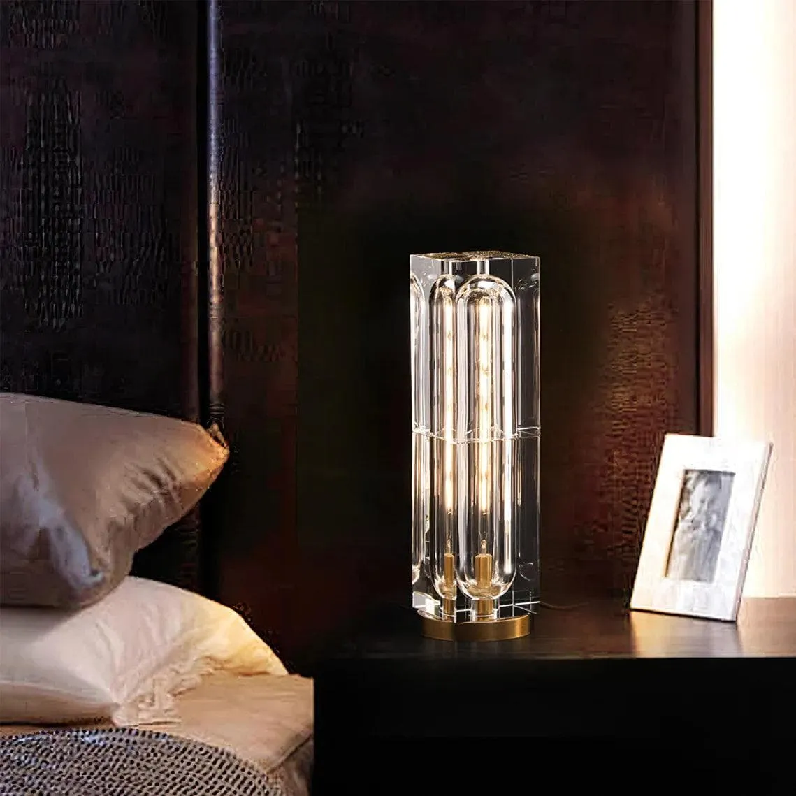 Crystal Cube Table Lamp