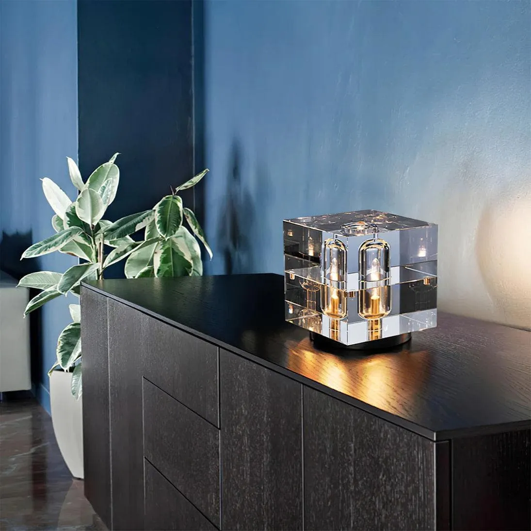 Crystal Cube Table Lamp