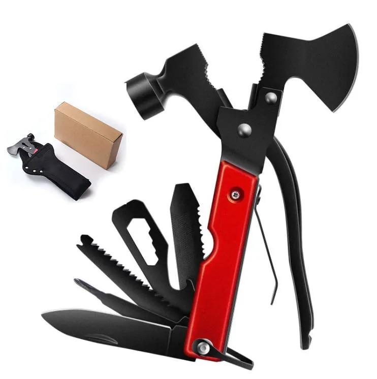 Customized Portable Tactical Outdoor Camping Hunting Multifunction Axe Hammer Pliers Survival Multitool