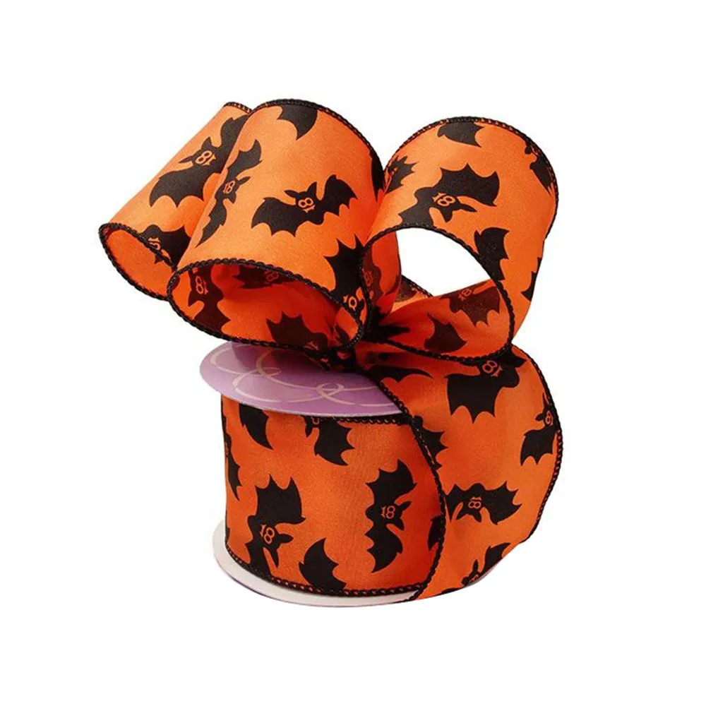 Cute Bats Halloween Wired Ribbon - 2 1/2" x 10 Yards