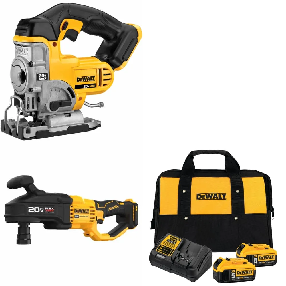 DeWalt DCD445B 20V Stud and Joist Drill w/ DCS331B Jig Saw & FREE Battery 2-Pack