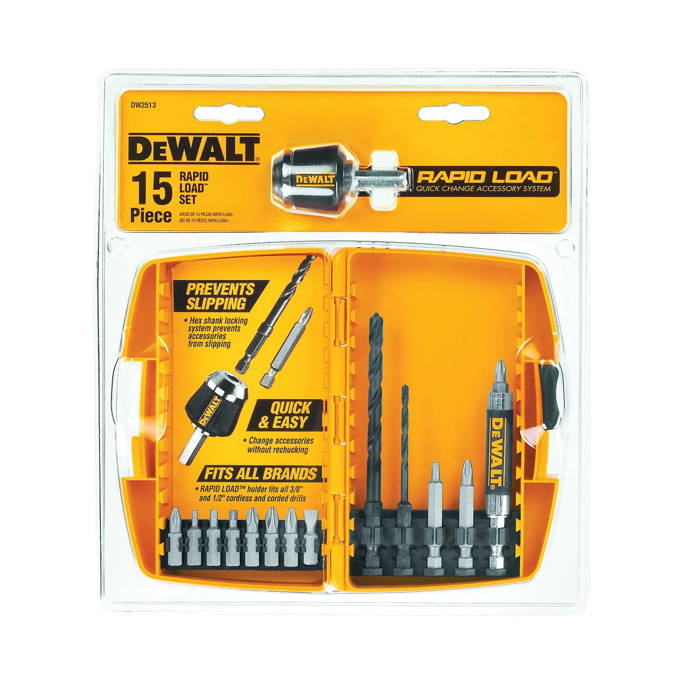 DeWALT DW2513 Drill Bit Set, 15-Piece, Steel