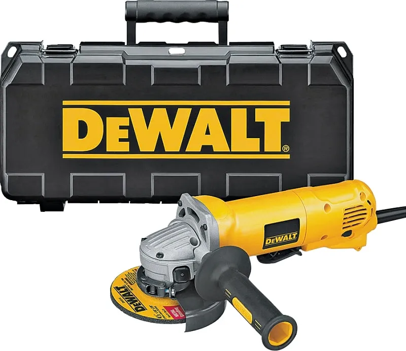 DeWALT DWE402K/D28402K Angle Grinder Kit, 5/8-11 UNC Spindle, 4-1/2 in Dia Wheel, 11,000 rpm Speed :EA: QUANTITY: 1