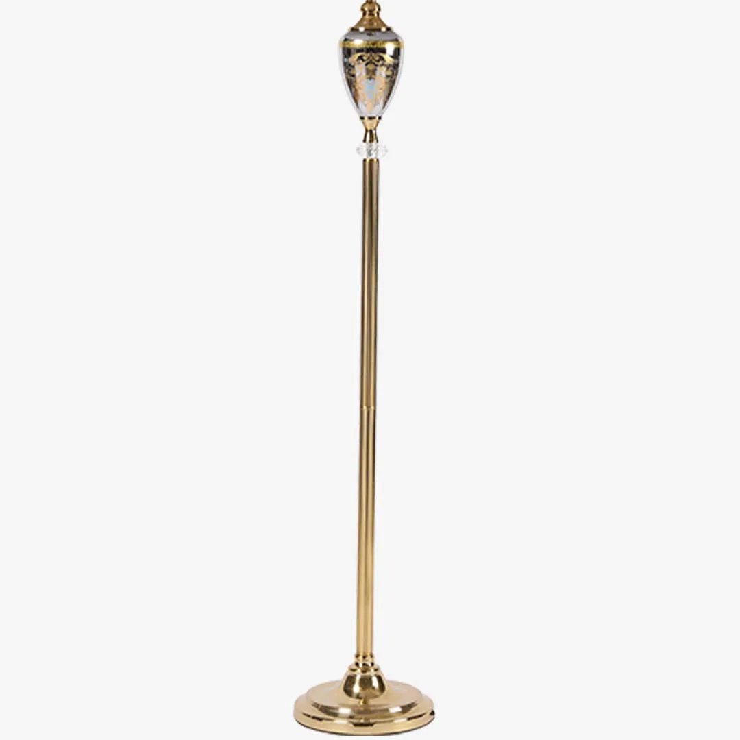 Drab Floor Lamp With Metallic Body