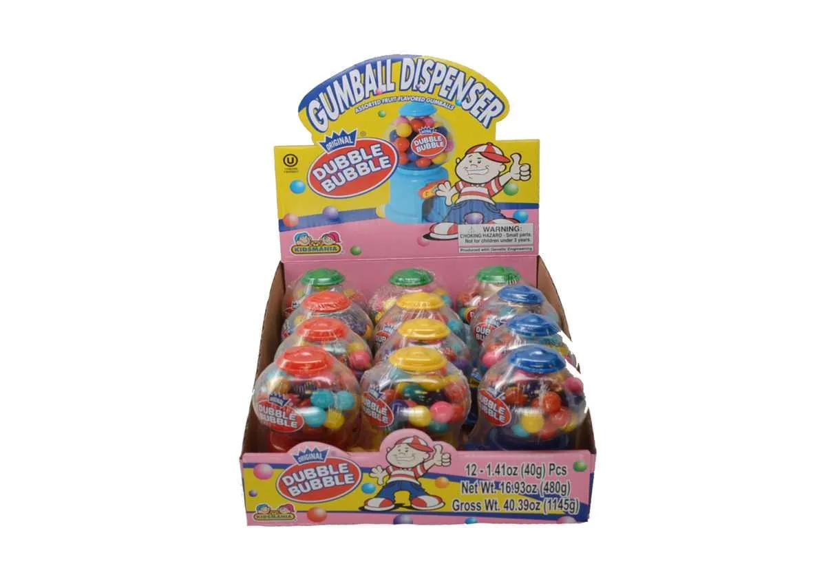 Dubble Bubble Gumballs Mini Dispenser - 12 / Box