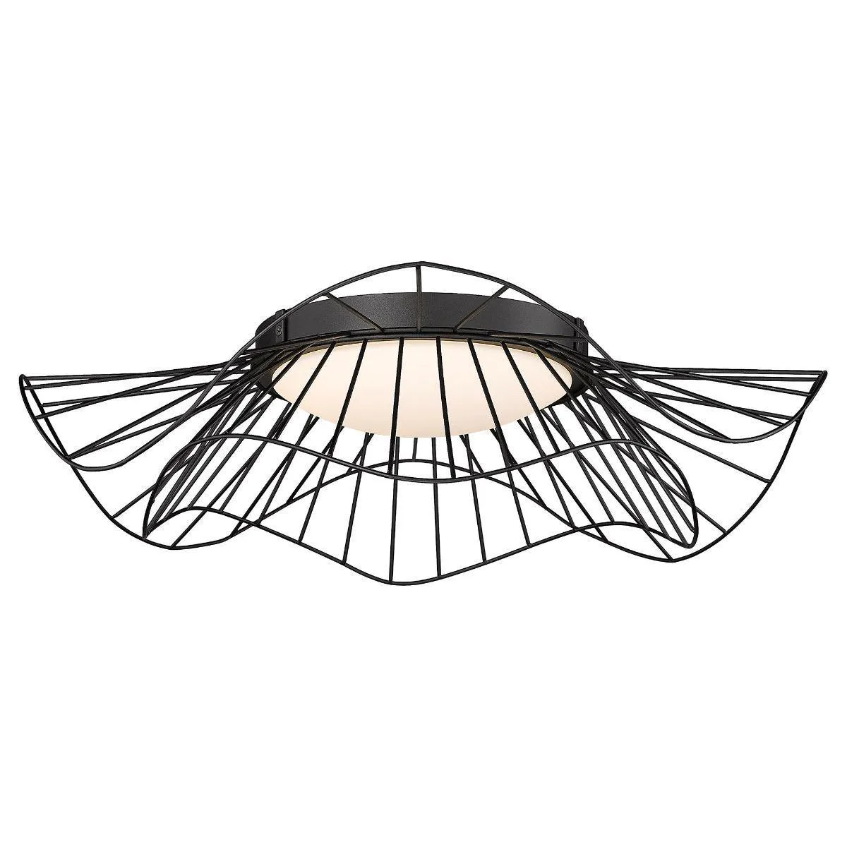 Elena 24 in. LED Flush Mount Light Black Finish