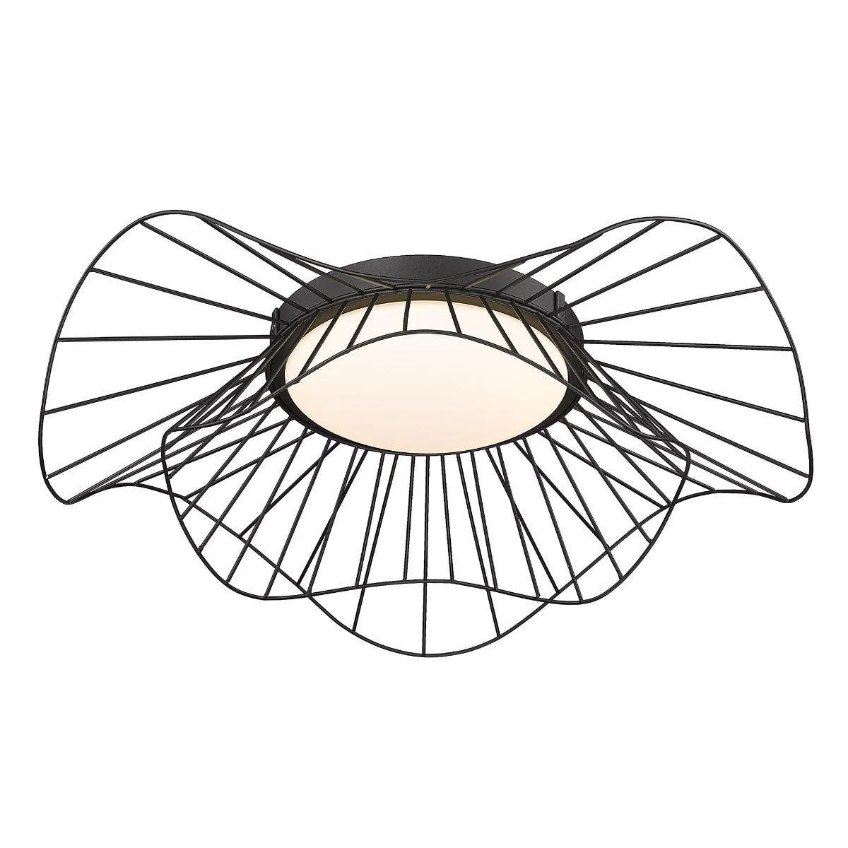 Elena 24 in. LED Flush Mount Light Black Finish