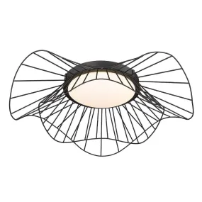 Elena 24 in. LED Flush Mount Light Black Finish