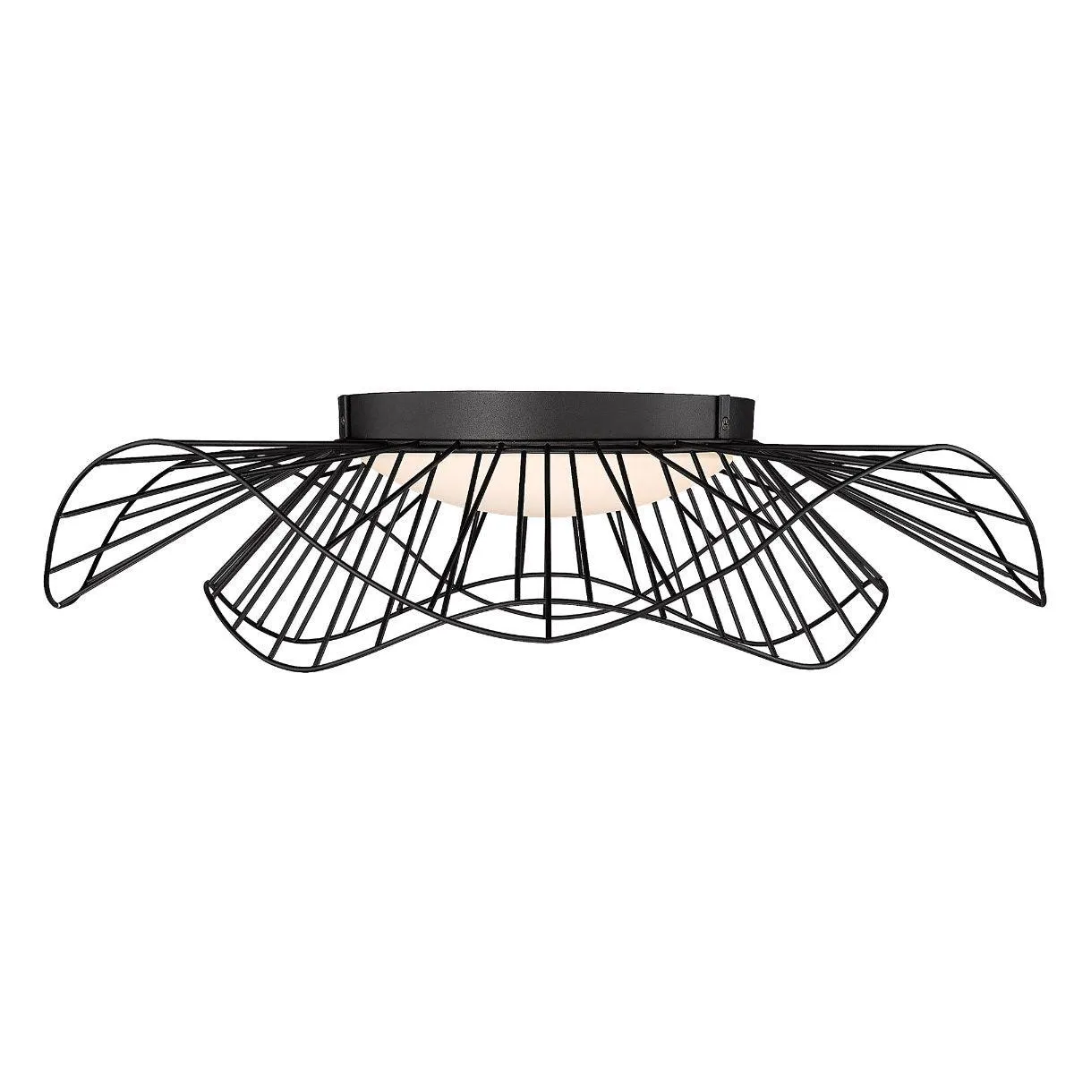 Elena 24 in. LED Flush Mount Light Black Finish