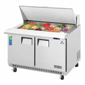 Everest - EPBR2, Commercial 47" 18 Pan Salad Sandwich Food Prep Table Refrigerator Mega Top