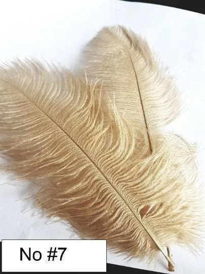 Feather Fan bouquets, 12” Set of 6 PCS Ostrich feathers,Great Gatsby wedding style 1920's - any colour as custom made by Crystal wedding uk