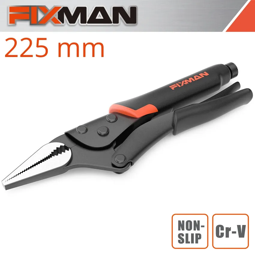 Fixman Long Nose Lock Grip Pliers 9'/225Mm