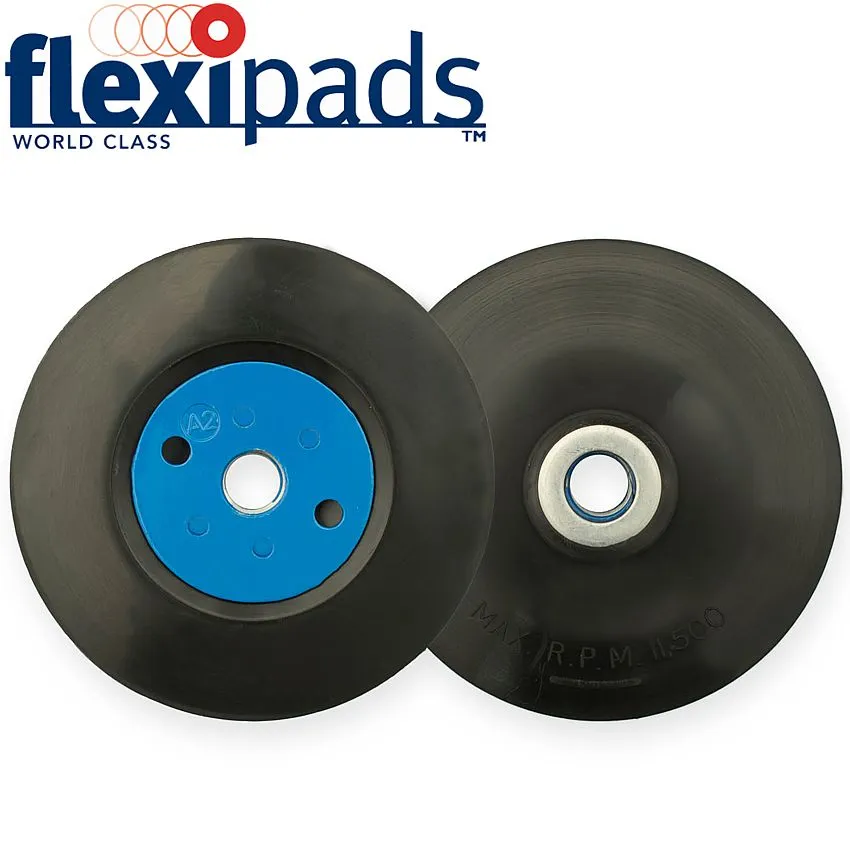 Flexipads Grinder Pad & Nut 115Mm M14X2Mm Black