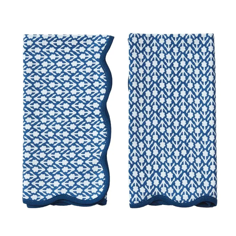 Floral Napkins Indigo - Set of 4