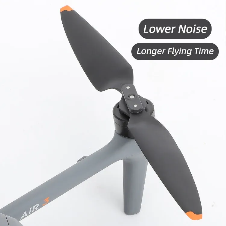 For DJI Air 3 Sunnylife 8747F Low Noise Quick-release Propellers, Style:1 Pair Orange Tip