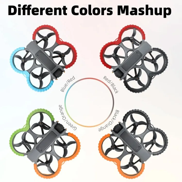 For DJI Avata 2 Sunnylife Drone Anti-Collision Protective Cover Propeller Ring Stripes(Blue)