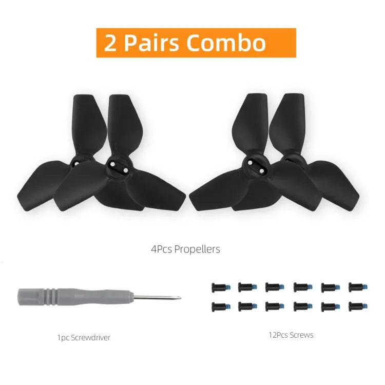 For DJI Neo Sunnylife 2016S Drone Color 3-Blade Propeller, Quantity:2 pairs(Black)