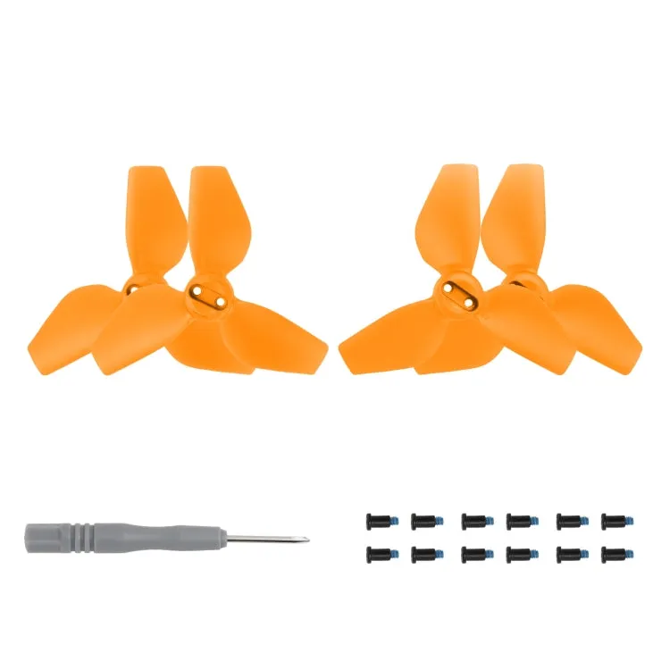 For DJI Neo Sunnylife 2016S Drone Color 3-Blade Propeller, Quantity:2 pairs(Orange)