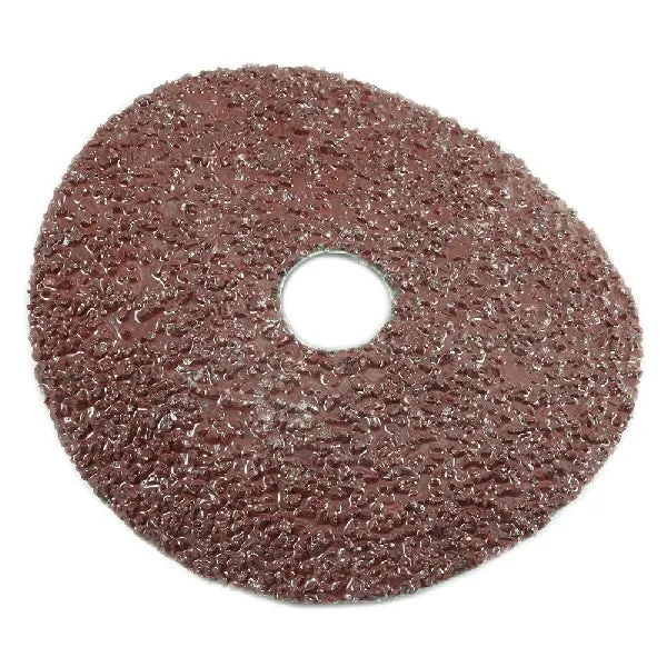 Forney 71659 Sanding Disc, 5 in Dia, 7/8 in Arbor, 16 Grit, Aluminum Oxide Abrasive, Fiber Backing