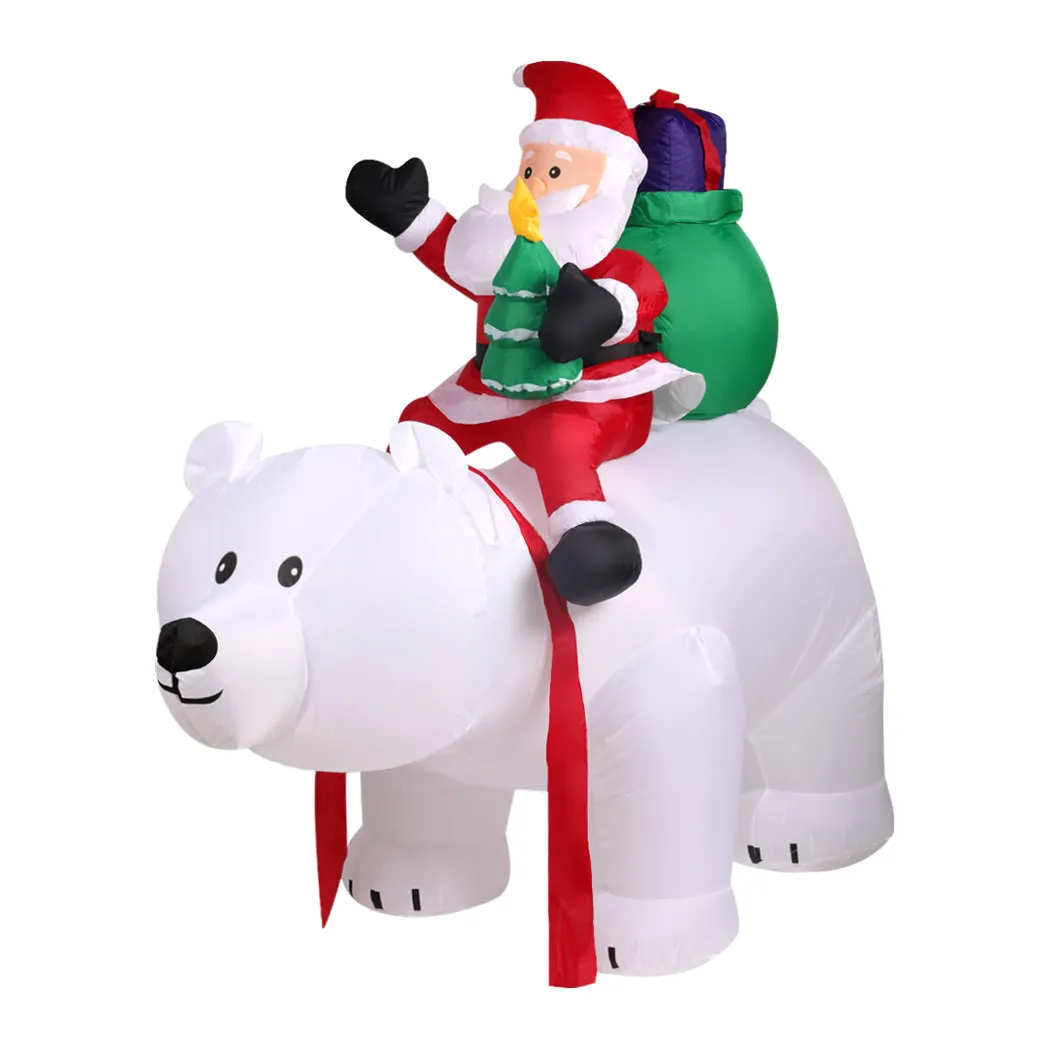 Frenzy Santa Christmas Inflatable Outdoor Xmas Decorations - 1.7M