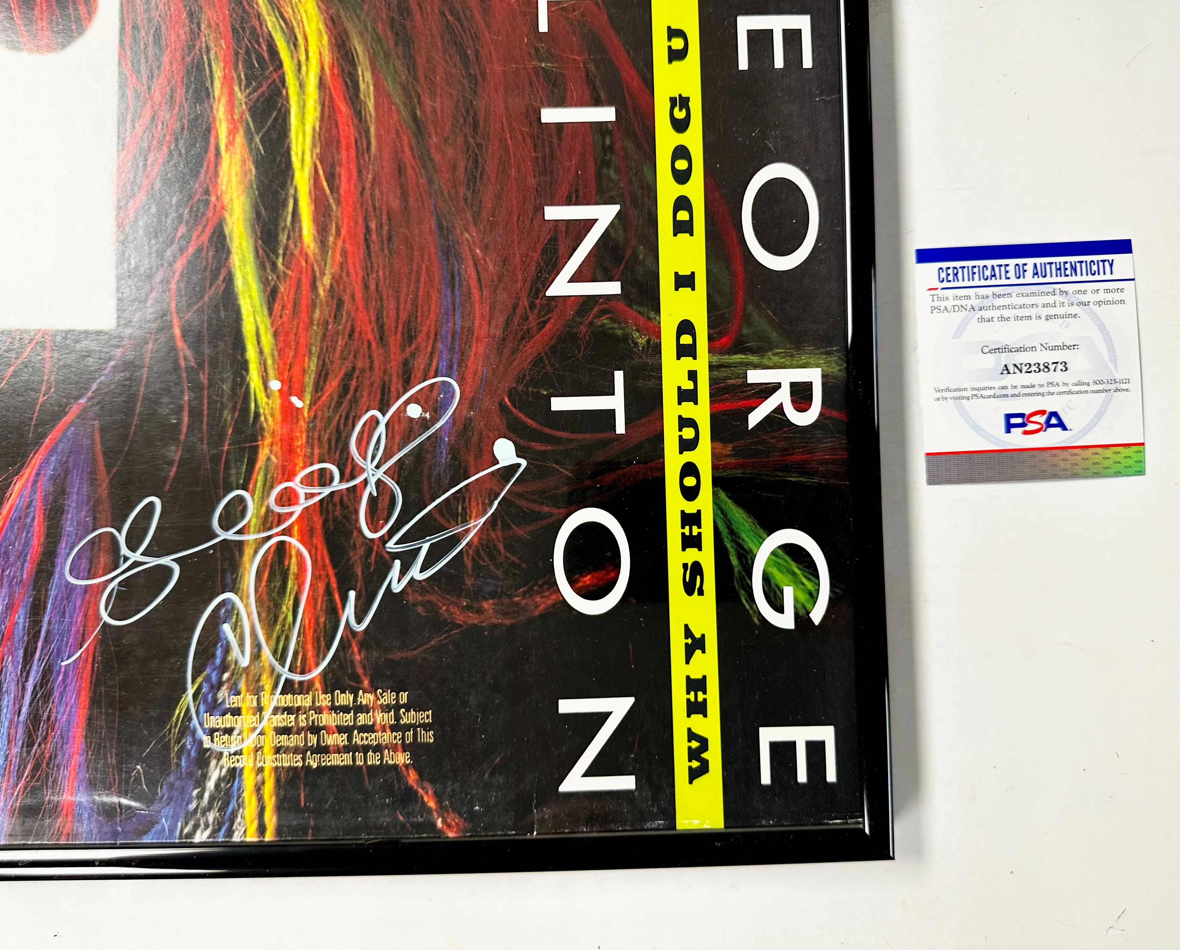 George Clinton Signed & Framed Why Should I Dog U Out? Vinyl With PSA/DNA COA