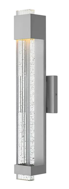 Glacier Medium Wall Mount Lantern in Titanium