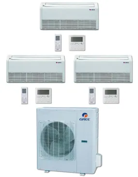 GREE Multi  Ultra Series 36,000 BTU 3-Zone Universal Floor/Ceiling 12K 12K 12K Ductless Mini-Split System